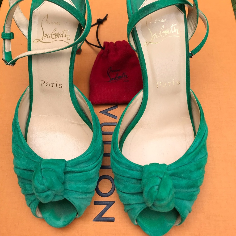 Authentic Christian Louboutin Suede Sandal